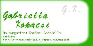 gabriella kopacsi business card
